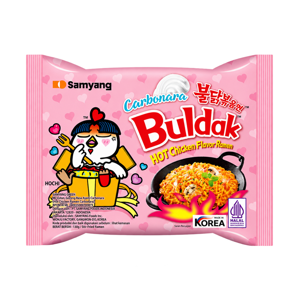Samyang Buldak Carbonara Hot Chicken Flavour Ramen – 130g packet
