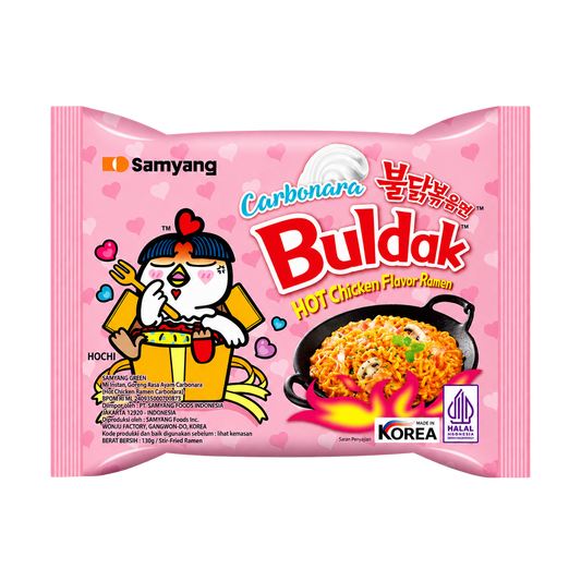 Samyang Buldak Carbonara Hot Chicken Flavour Ramen — 130g product packaging