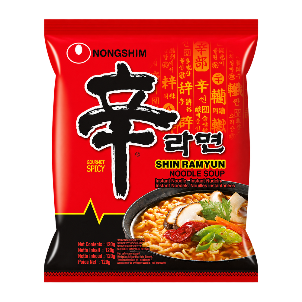 Nongshim Shin Ramyun Gourmet Spicy Noodle Soup – 120g packet