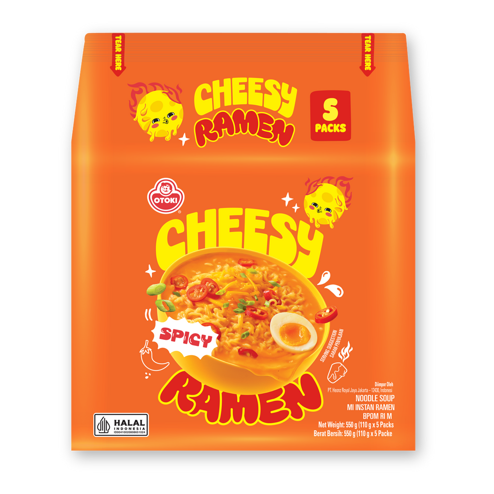 OTOKI Cheesy Ramen Spicy Pack Of 5 🌶️🧀 packet