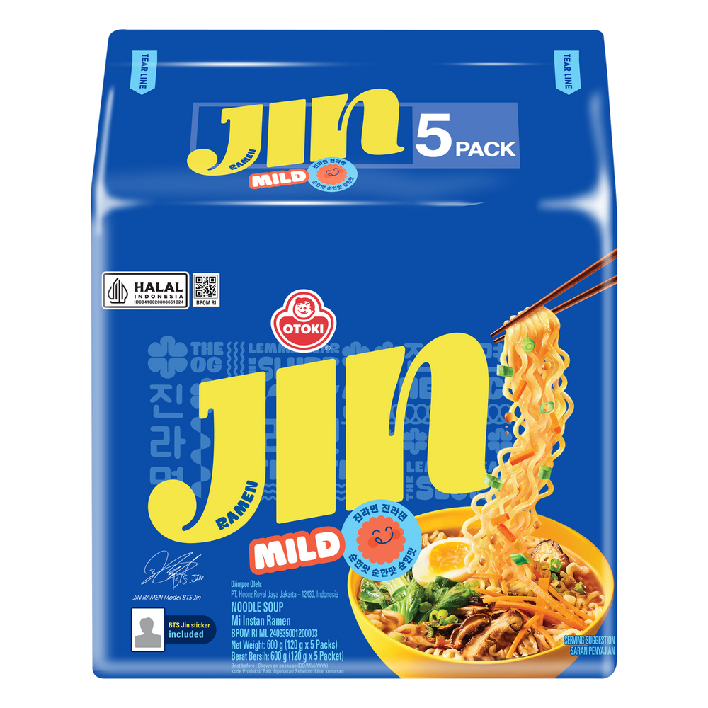 OTOKI JIN Mild Ramen Noodles Pack Of 5 🍜 packet