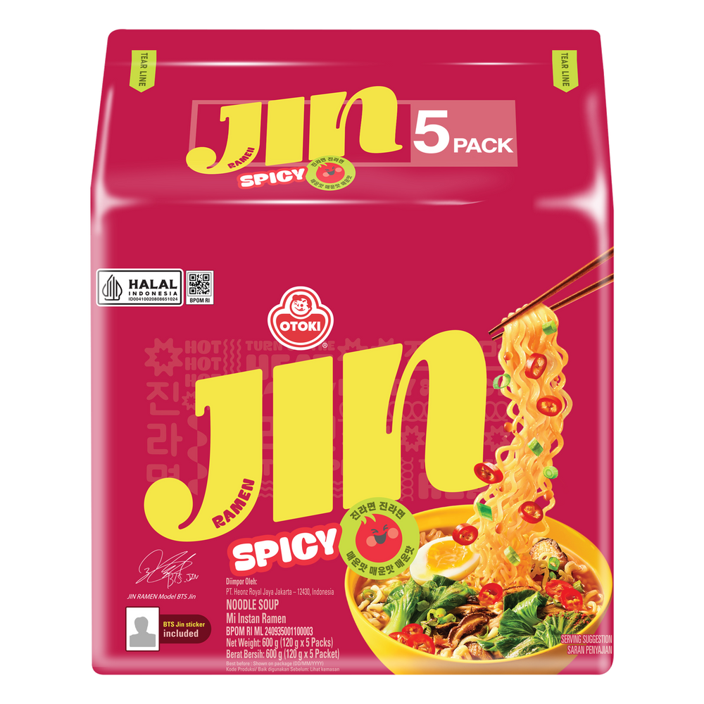 OTOKI JIN Spicy Ramen Noodles Pack Of 5 🌶️🍜 packet