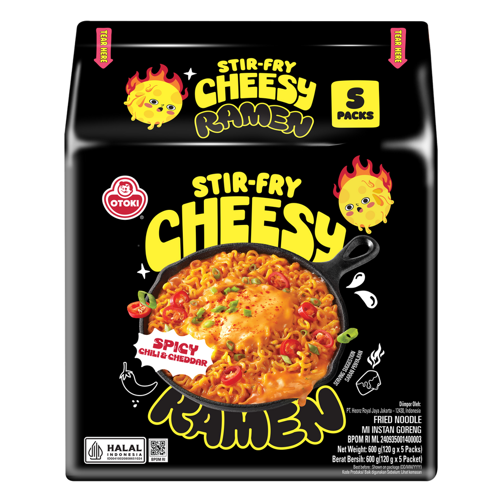 OTOKI Stir Fry Cheesy Ramen Spicy Pack Of 5 🌶️🧀 packet