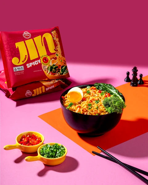 OTOKI JIN Spicy Ramen Noodles Pack Of 5 🌶️🍜 — serving suggestion, photo 1